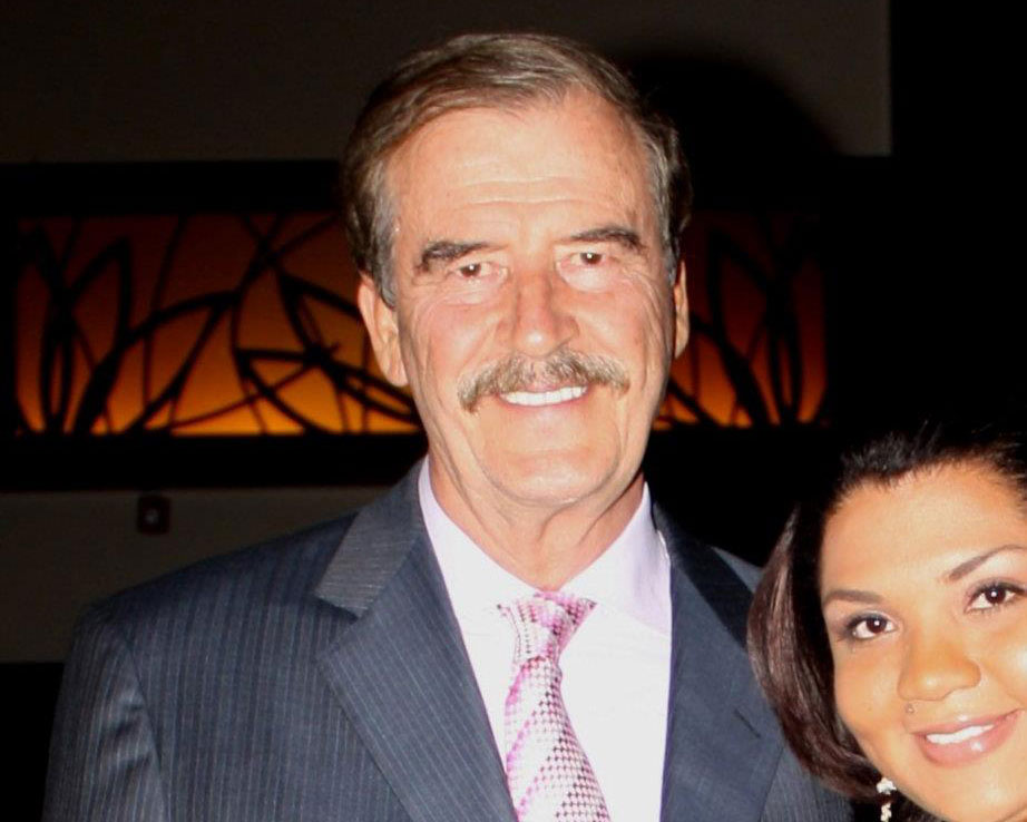 Con el ex presidente mexicano Vicente Fox, en el World Business Forum LATAM AILA 2012.